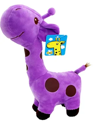 Giraffe Soft Stuffed Toy for Kids Boy Girl Gift Purple Height 20 cm