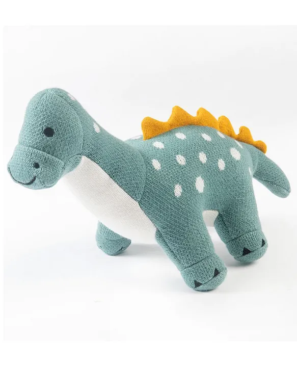 Dippy the Dino Knitted Cotton Animal Plush Toy for Kids