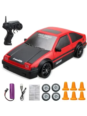 Kidology RC Drift Car Mini RemoteControl HighSpeed Drifting Car for Boys and Girls 2.4GHz 4WD Racing Hobby Toy with Headlights Perfect for Racing