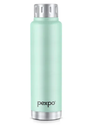 Cameo ISI Certified Hot & Cold 500ml Stainless Steel Water BottleSea Green Vacuum Insulated Leak Proof & BPA Free Screw Cap Office School Gym & TravellingMen Women & Kids