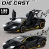 Fiddlerz Lamborghini Metal Alloy Pull Back Car Diecast Electronic Toys with Openable Doors Toys for Kids(Black)
