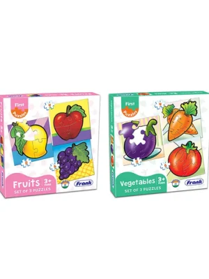 6 in 1 Combo Jigsaw Puzzles Fruits and Vegetables Pink Pack of 2 10226