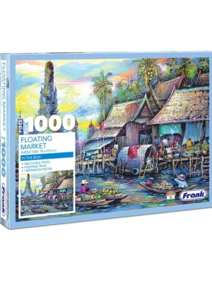 Floating Market 1000 Pieces Jigsaw Puzzle Blue 34019
