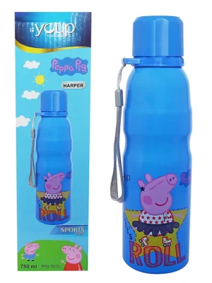 Stainless steel blue color Peppa Pig kids water bottle HARPER 750 ml