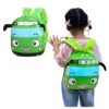 Bembika School Bag The Perfect Children Backpack and School Bags For Kids Compact Stylish Backpack For Kids ExceptionalQuality Kids Kindergarten Backpack and Travel Backpack (CarGreen) Height 10 Inches