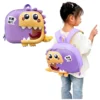 Bembika School Bag The Perfect Children Backpack and School Bags For Kids Compact Stylish Backpack For Kids ExceptionalQuality Kids Kindergarten Backpack and Travel Backpack (LittleDinosaurPurple) Height 10 Inches