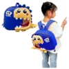Bembika School Bag The Perfect Children Backpack and School Bags For Kids Compact Stylish Backpack For Kids ExceptionalQuality Kids Kindergarten Backpack and Travel Backpack (Little DinosaurBlue) Height 10 Inches