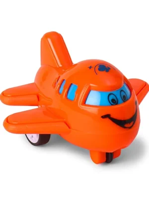 KiddyBuddy Pull Back Cartoon Aeroplane Toy (Color May Vary)