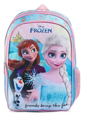 Disney Frozen School Backpack Pink and Sky Blue 16 inches