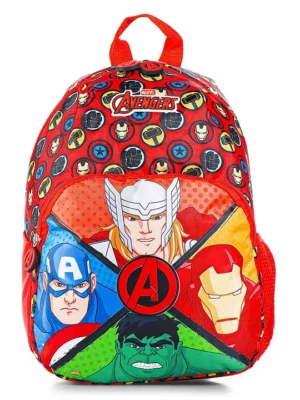 Avengers Print School Bag Red 13 Inches