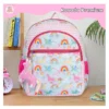 Rosada Blue Unicorn Light Weight Durable School Bag with Comfortable Cushion Padding Waterproof Trendy and Spacious Kids Backpack Unisex Stylish Bag for Kids Boys and Girls Medium (14 Inches)