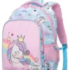 SCHOOLISH Schoolish Unicorn Dreamer Theme School Bag for Boys and Girls Zippered /padded and Adjustable Shoulder Strap Lightweight Children's Travel Bag Pack of 1 Multicolor14 Inch