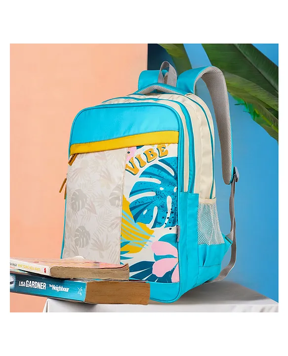 VISMIINTREND 19Inch School Bag for Boys & Girls Spacious Lightweight Durable Backpack with Multiple Compartments & WaterResistant Material Vibe TurquoiseHeight 19 Inches