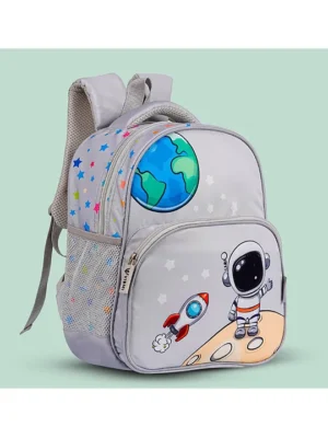 VISMIINTREND Preschool School Bag for Baby Kids Small Cute Bags for Girls/Boys Grey Height 13 Inch