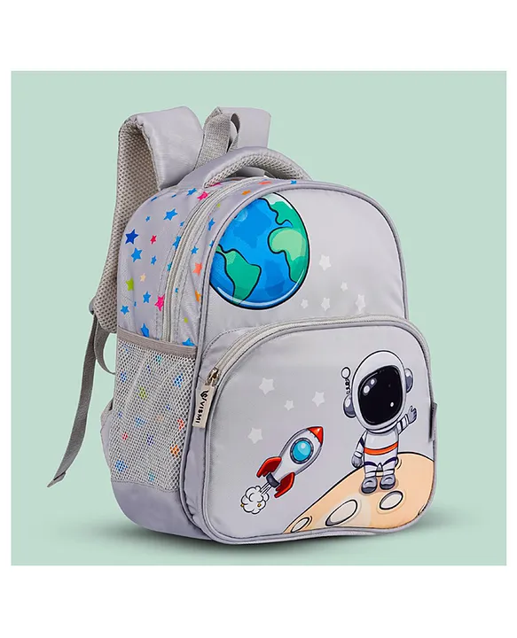 VISMIINTREND Preschool School Bag for Baby Kids Small Cute Bags for Girls/Boys Grey Height 13 Inch