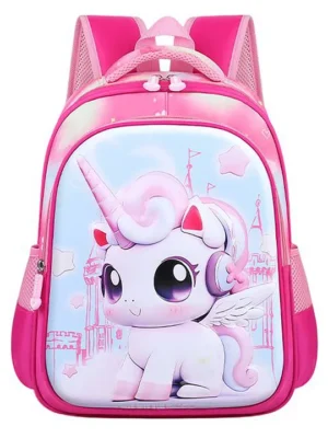 SYGA Kids Backpack Cute Unicorn Design Waterproof & UltraLight School Bag for Junior High School Students (Pink)Height 14 Inch