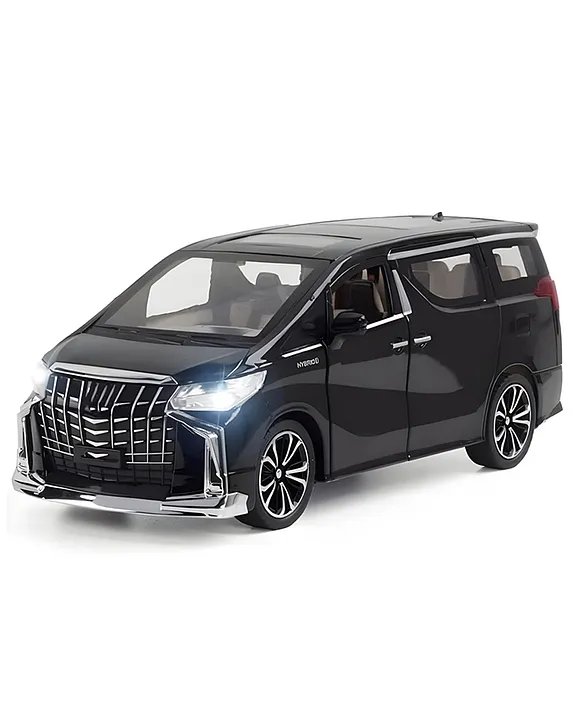 NEGOCIO 1:24 Alloy Metal Die cast Model Car Alphard Toy Cars for Kids Pull Back with Sound and Light PACK OF 1 COLOR MAY VARY