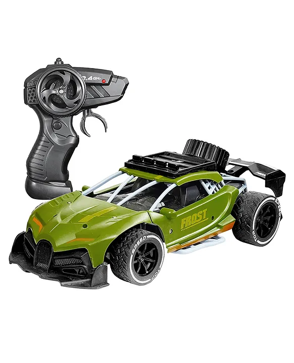 VGRASSP 1:16 Scale Sports Vehicle RC Toy Car with Long Range 2.4 Ghz Joystick Remote Control High Speed Durable Sports Vehicle with Rechargeable Battery Ideal for Kids & Beginners (Dark Green)