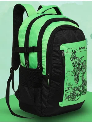 CITIZEN Casual 80 Backpack for Kids 9 To 12 Years 30 L Green 18.5 Inches