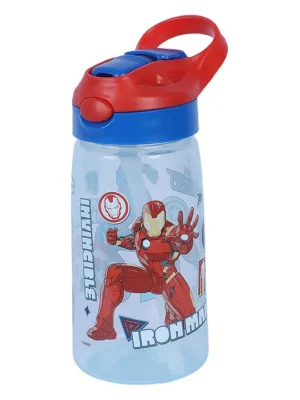 Sorbo Sipper Bottle With Iron man Print Light Blue 550 mlPlastic Water Bottle