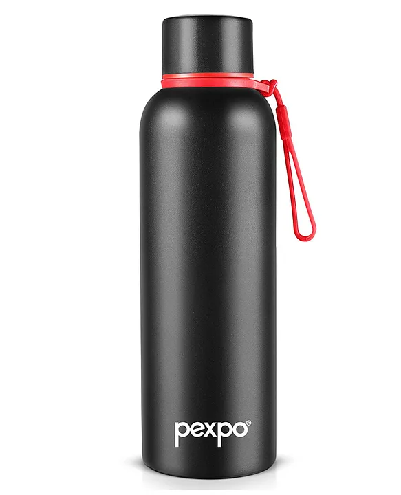 Bravo Hot & Cold Stainless Steel Water Bottle Vacuum Insulated FlaskISI Certified 700 ml Knight Black Office Home GymAdults