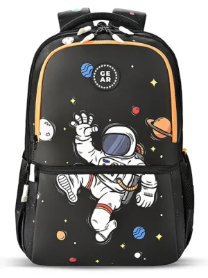 Gear Floating Astronaut Backpack 19"/33L Large Water Resistant School Bag/Casual Backpack/Daypack/Travel Backpack/Kids Bag for Boys/Girls (BlackYellow)