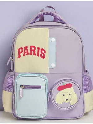 Mi Arcus Premium School Backpack with Multiple Pockets for Kids Lavender 15.5 Inch
