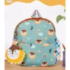 Rosada Fancy Lion Printed Backpack for Kids With Matching Keychain hanging Waterproof Trendy and Spacious Kids Backpack Stylish Bag for Kids Medium(11 Inches)