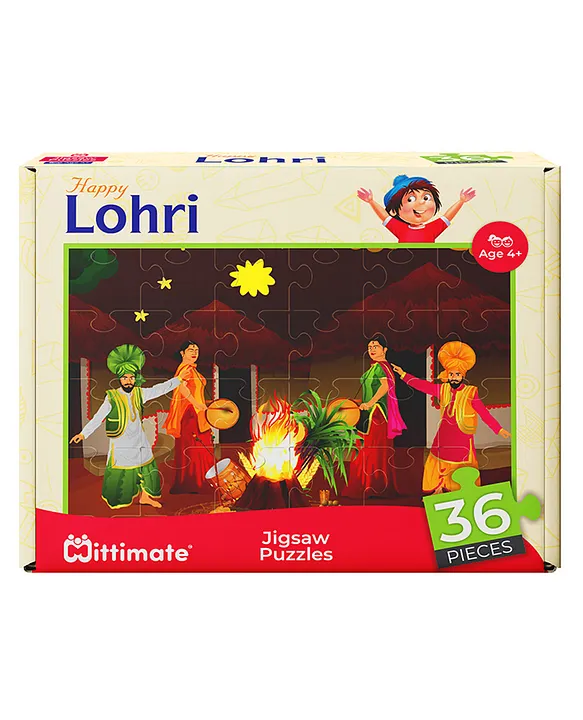Lohri Jigsaw Puzzle 36Piece Cardboard Puzzle for Kids Fun Learning & Perfect Birthday Gift