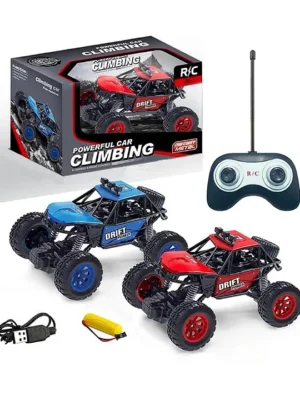 Super Toy 1:18 Scale Metal Remote Control Car Monster Truck AllTerrain Rock Crawler Blue/Red