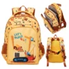 Flaze FLAZE School Bags Construction Printed Yellow Backpack For Kids With Adjustable Straps Feather Weight Multipocket Premium Design Bag For Kids Best For School Picnic Holidays (Height 14 Inch Multicolor)