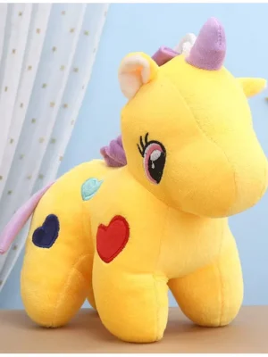 Fairy Unicorn Soft Toy Yellow Height 25 cm
