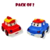 NEGOCIO Negocio Cute Friction Toy Inertial Power Mini Cartoon Rocking Car for Kids Pack of 2 Color May Vary
