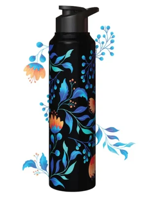 Simplex Stainless Steel 1 Litre Water Bottle For Men Woman And Kids (1000 ml Printed)