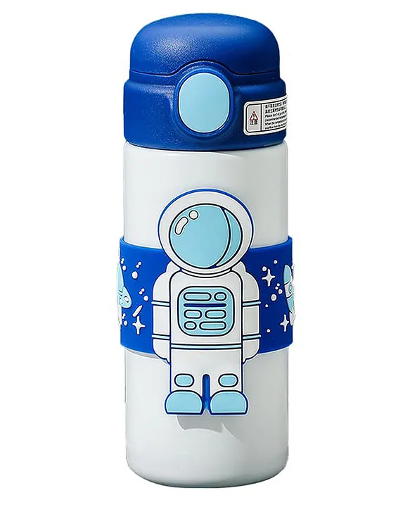 Astronaut Double Wall Stainless Steel Bottles Insulated Water Bottle for Kids Toddlers Vacuum Insulated Bottle with Straw BPAFree Water Bottle Color May Vary 500 ml