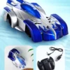Play Nation Wall Rocket Remote Control Wall Climbing Rechargeable Car for Kids AntiGravity Stunt Car with LED Lights Vertical Stunts and Floor Racing Sleek Racer Design USB Charging Blue