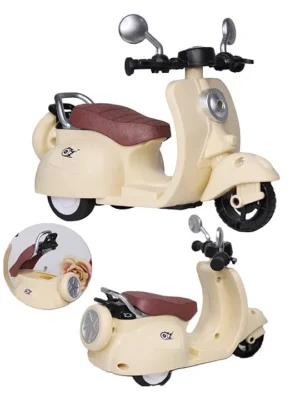 SANJARY Sanjary Mini Vintage Scooter Light Sound Toy for Kids color design may vary