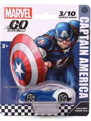 Marvel Go Single Knight Captain America Toy Car Blue