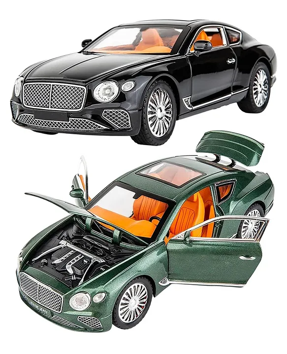 Magicwand 1:32 Scale DieCast Metal Bentlley Car with Openable DoorsPull Back ActionBlinking Lights Pack of 1 Colors as Per Stock