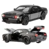 Magicwand 1:24 Scale DieCast Metal Dodge SRT Hellcat Car Large with 4 Openable DoorsLights & Music & Working Steering Box Packed Pack of 1 Random Color