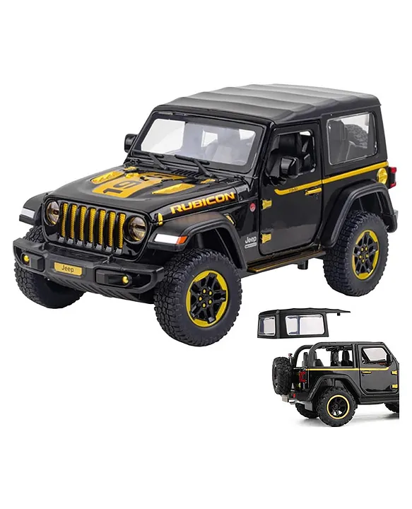 Magicwand 1:32 Scale DieCast Rubiicon Wrangller Jeeep Colors As Per Stock with Openable DoorsMusicLights & Pull Back Action Pack of 1