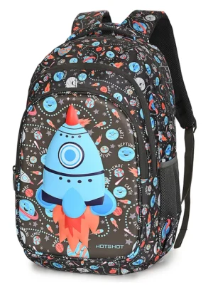 Hotshot Bag Planet_14653d Embossed Designschool Bagtution Bagwater Resistantkids & Childrens Backpack19 Inchfor Boys & Girls32 Liters Kids Backpack Navy Blue
