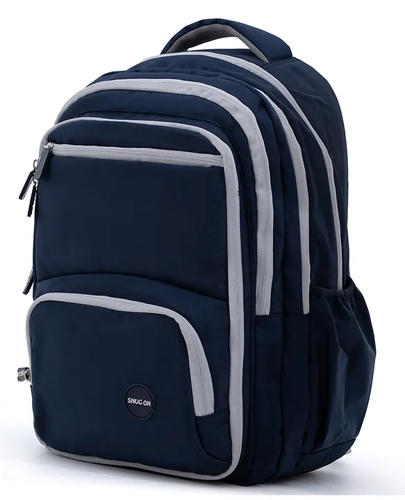 Novex SnugOn 35 L Backpack Atlas MultiCompartment School Bag cum Travel Bag Spacious & Versatile (Navy Blue) 19 Inch 9 to 12 Years
