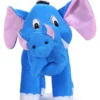 Mother Elephant with Single Baby Soft Stuffed Plush Animal Toy for Kids (Size: 32 cm Color: Blue)