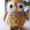 Owl Soft Stuffed Plush Toy for Kids Boys & Girls Birthday Gifts (Size: Length 25 cm Color: White & Brown)
