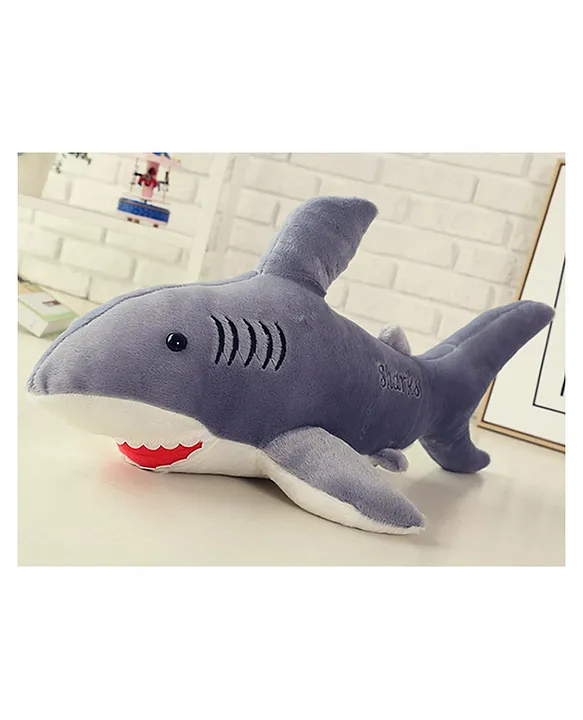 Shark Soft Stuffed Plush Animal Toy for Kids Boys & Girls Birthday Gifts (Color: Grey Size: Length 38 cm)