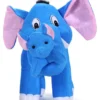 Cute Mother Elephant with Single Baby Soft Stuffed Plush Animal Toy for Kids Boys & Girls Birthday Gift (Color: Light Blue Size: Length 40 cm)