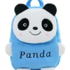 Frantic Velvet Nursery Panda Bag Blue 14 Inches