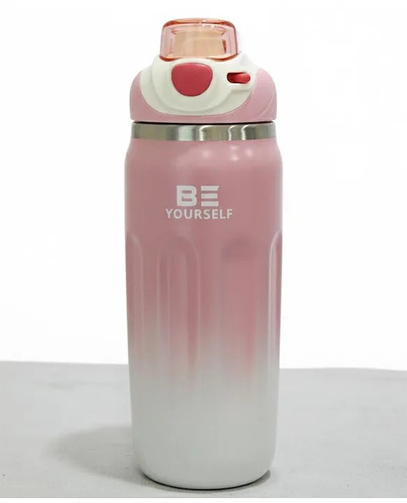Insulated BPA Free leakproof hot and cold bottle for school college office and travelling Water Bottle 2404Pink 500ml