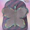 Rushabh Novelty Cute design backpack for school office and travel spacious compartments bags for boys and girls School Bag 837980215Purple12 InchGlitter Butterfly